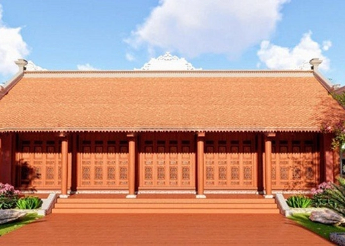 mẫu nhà gỗ 5 gian đẹp rộng rãi cổ kính sang trọng