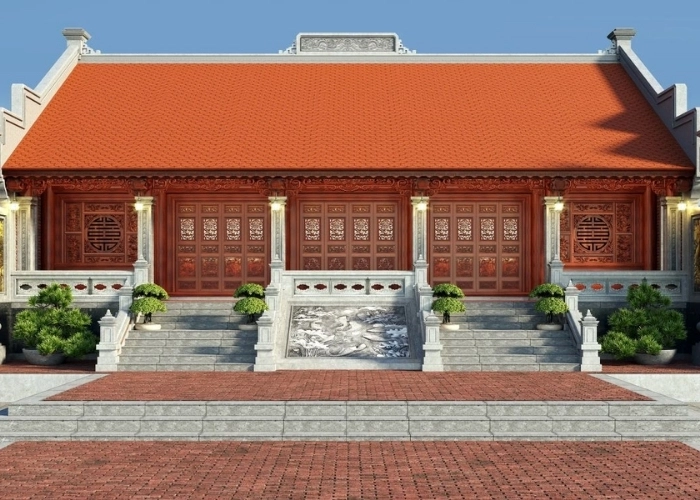 mẫu nhà gỗ 5 gian không gian đậm chất Việt