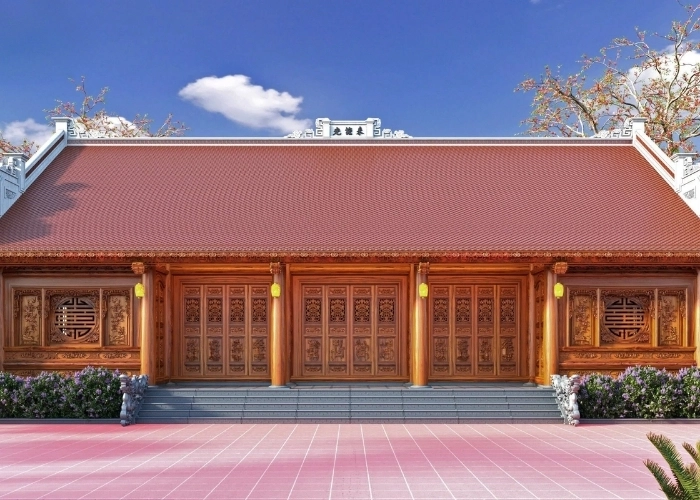 mẫu thiết kế nhà gỗ 5 gian tôn vinh nét truyền thống