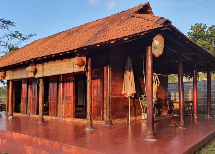 mẫu nhà gỗ cấp 4 kiểu dáng đơn giản thu hút