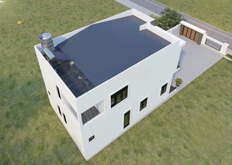 nhà cấp 4 đẹp mái tôn hài hòa thoáng mát tiện nghi