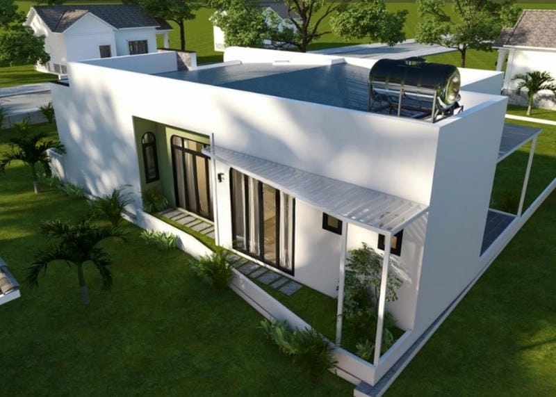 những kiểu nhà cấp 4 mái tôn đẹp tiện nghi dễ xây