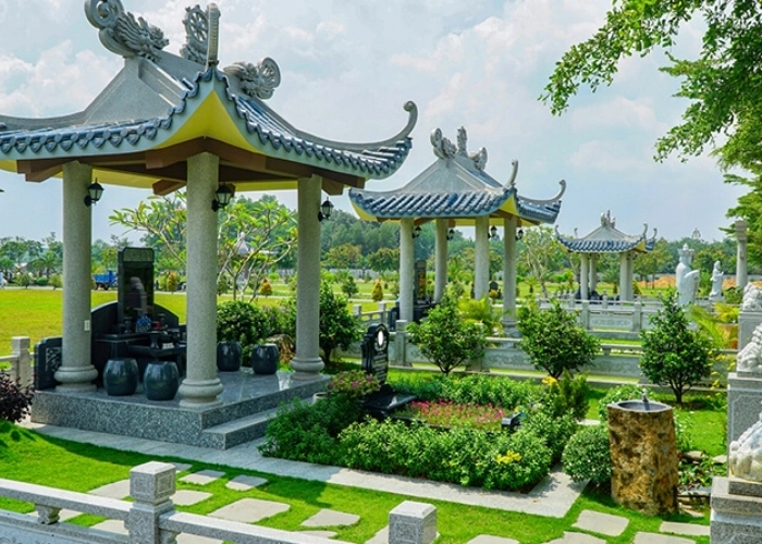 mẫu nhà mồ đẹp nhất thiết kế sang trọng trang nghiêm