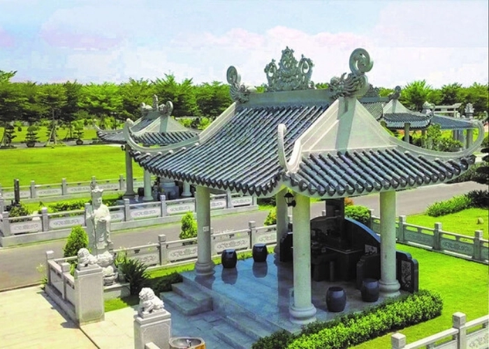 mẫu nhà mồ tiền chế đẹp kiểu dáng hiện đại cuốn hút