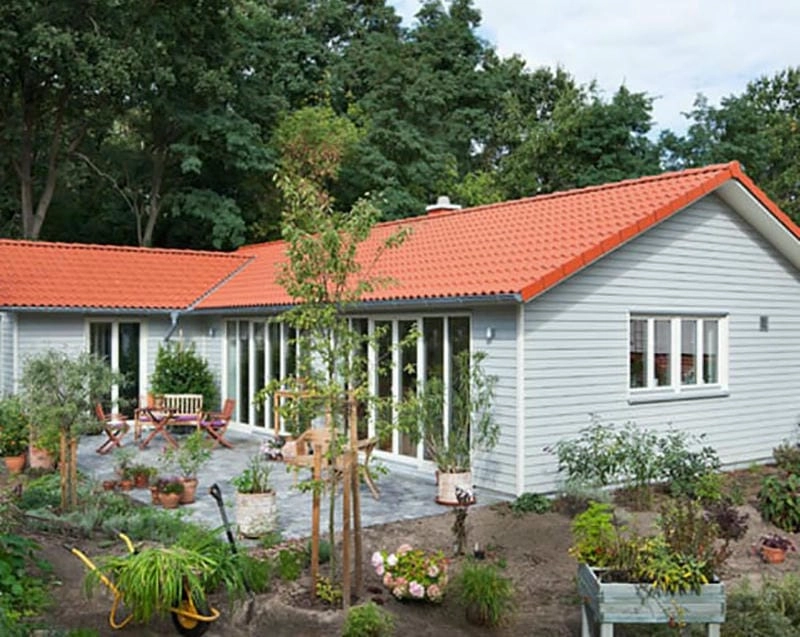 mẫu nhà vườn ở nông thôn mộc mạc thân thiện tiện ích