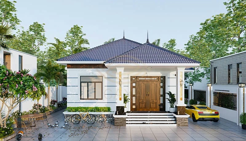 mẫu biệt thự nhà vườn mái nhật thiết kế sang trọng hiện đại