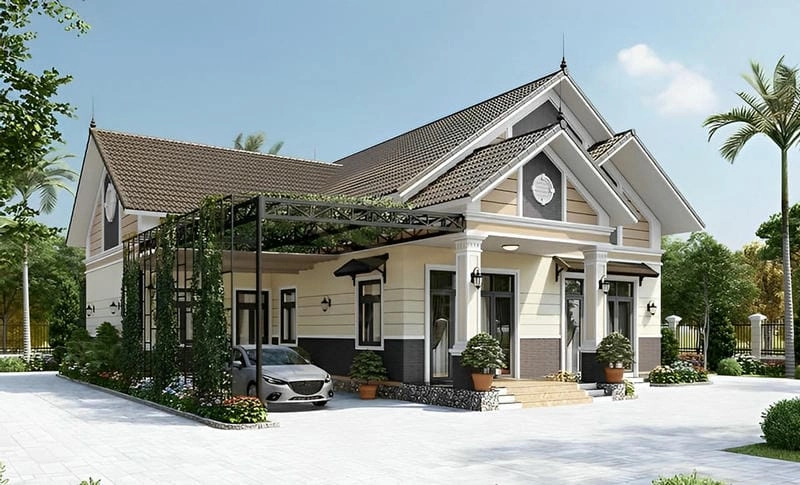 mẫu thiết kế nhà vuông 6x6m tối ưu diện tích tiết kiệm chi phí