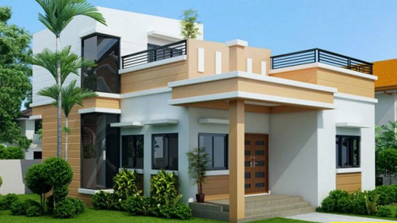 mẫu nhà vuông mái nhật 1 tầng phong cách Á Đông gần gũi