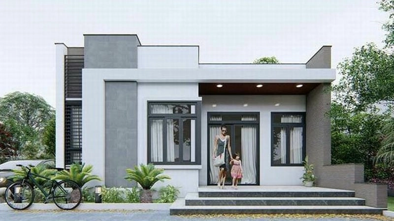 mẫu nhà vuông mái thái 1 tầng vẻ đẹp hài hòa tinh tế