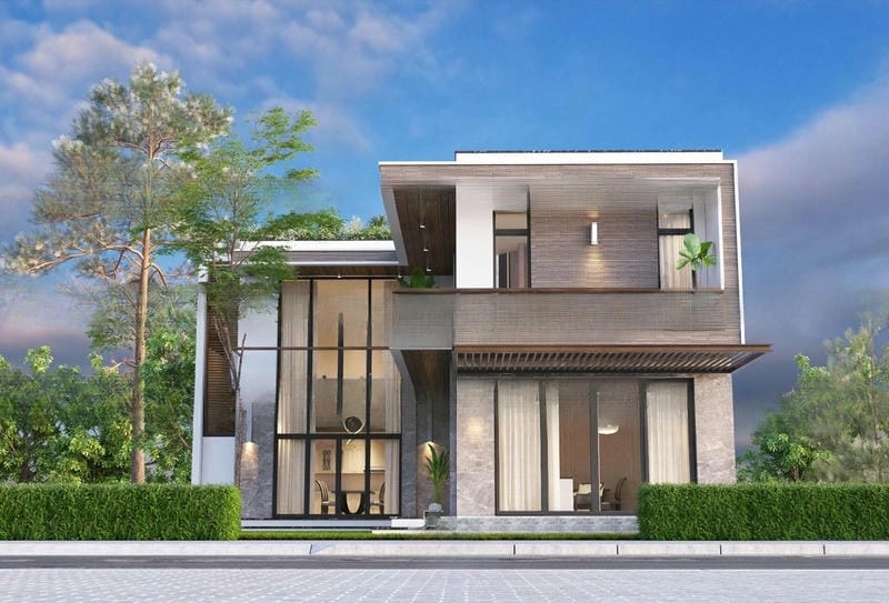 mẫu nhà vuông 2 tầng đẹp 2019 xu hướng thiết kế được ưa chuộng