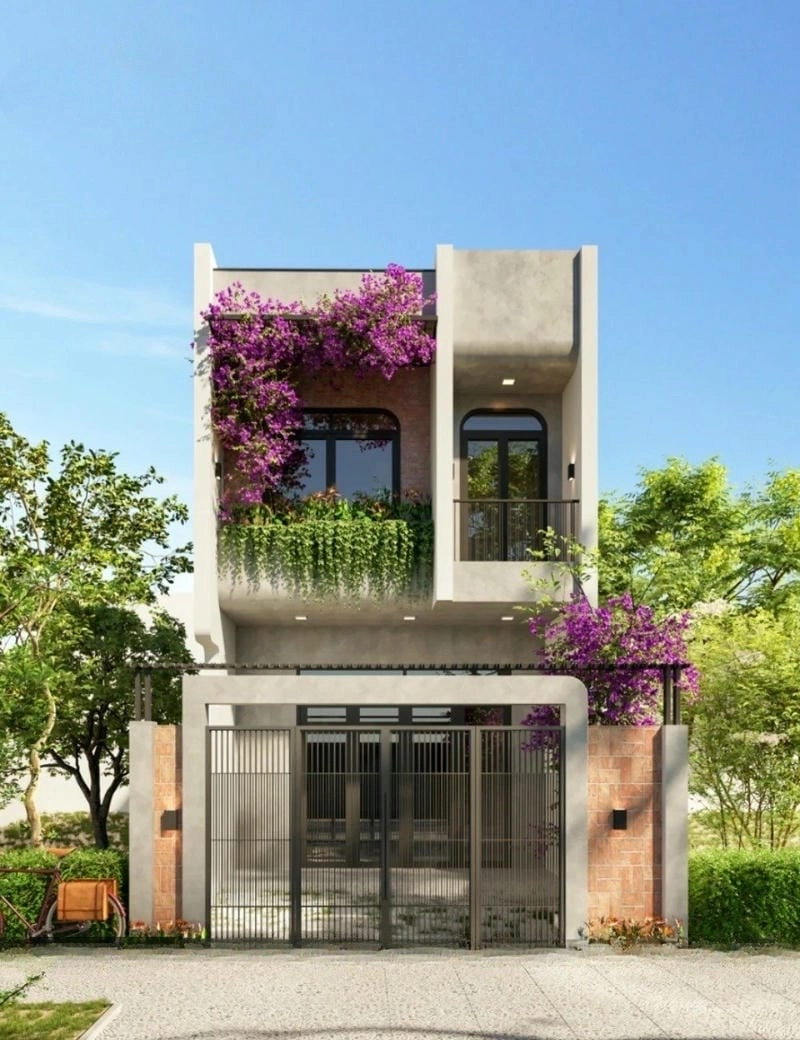 mẫu nhà vuông đẹp 2 tầng ý tưởng thiết kế tinh tế cuốn hút