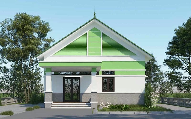 sơn nhà màu xanh lục thanh mát tinh tế mẫu sơn nhà màu xanh đẹp