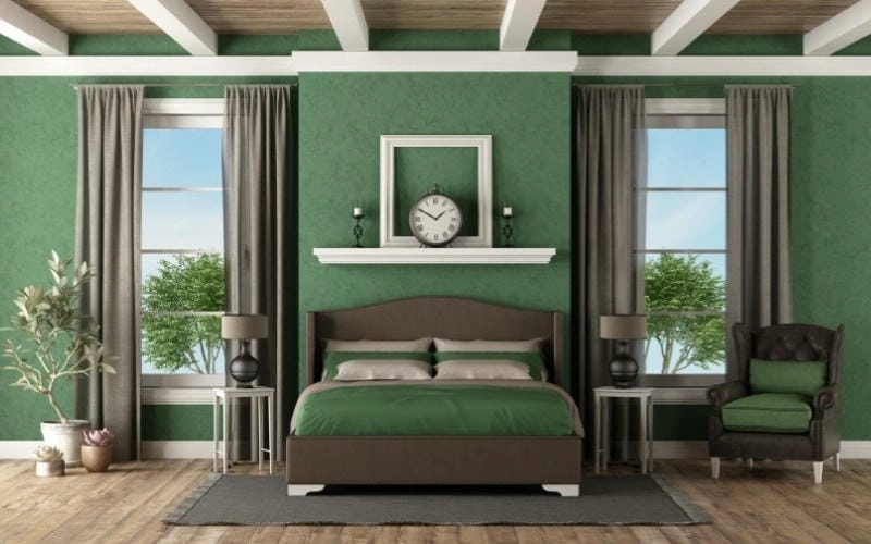 cách phối màu sơn nhà màu xanh lá cây sáng tạo mẫu sơn nhà màu xanh đẹp