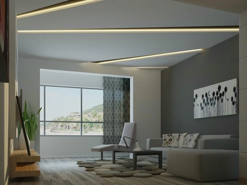 khách nhỏ mẫu trần thạch cao phòng khách nhà ống không gian tối ưu