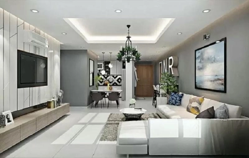 60 mẫu trần thạch cao phòng khách đẹp nhà ống chung cư biệt thự 2021 thiết kế đa dạng