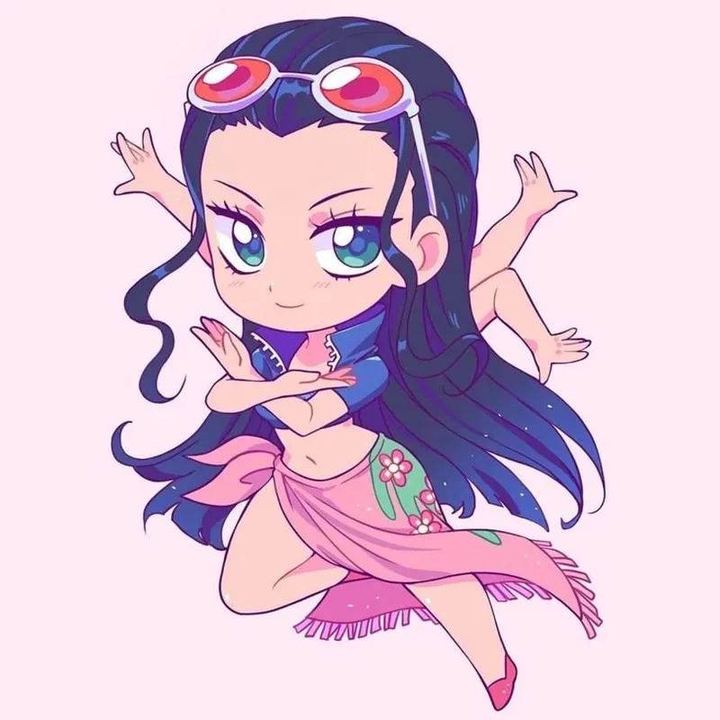 Visual siêu dễ thương trong phiên bản Nico Robin Chibi