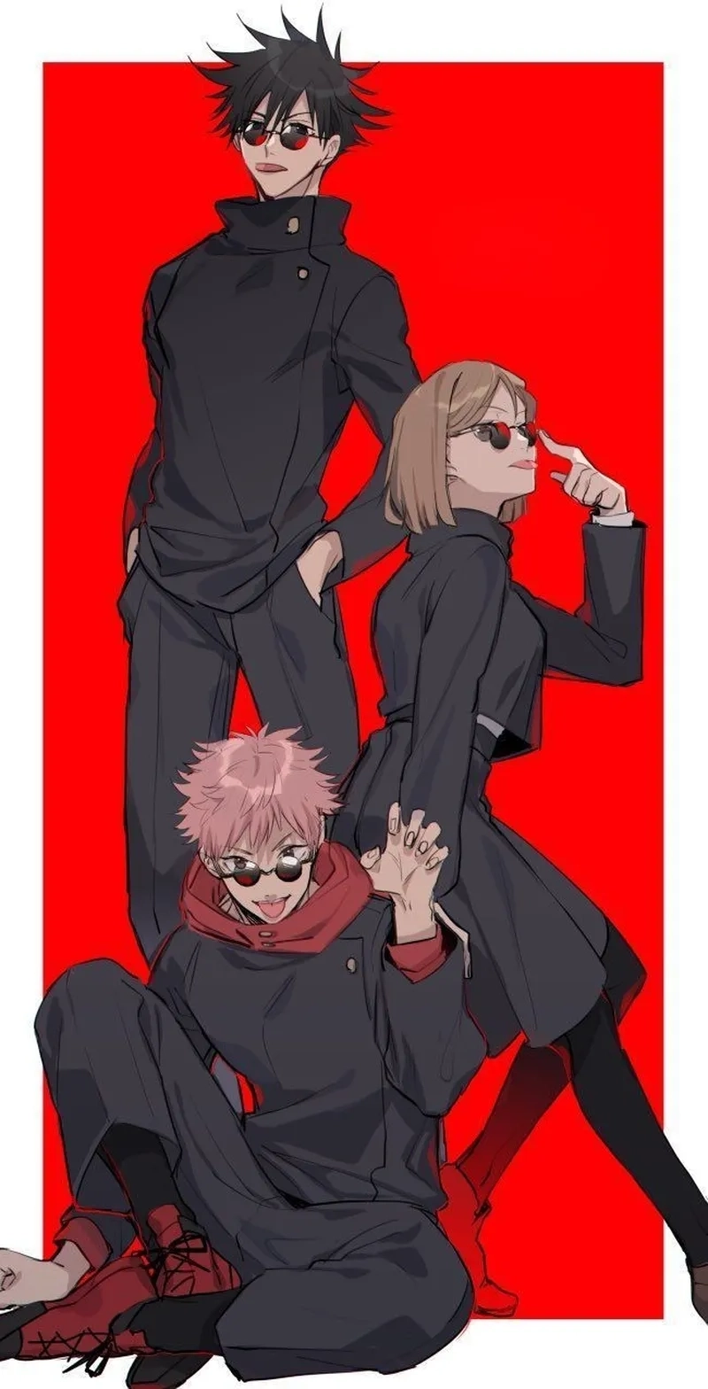Nobara x Itadori x Megumi bộ ba chính của Jujutsu Kaisen được yêu thích