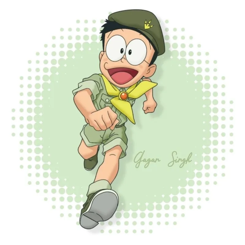 Visual cực chất với hình nền Nobita cool ngầu