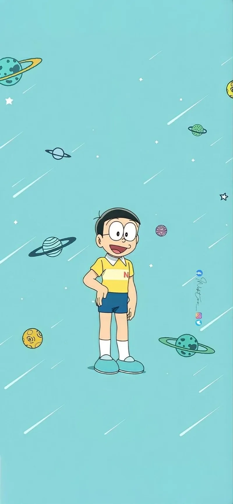 Visual ấn tượng và ngầu tuyệt vời từ hình nền Nobita ngầu