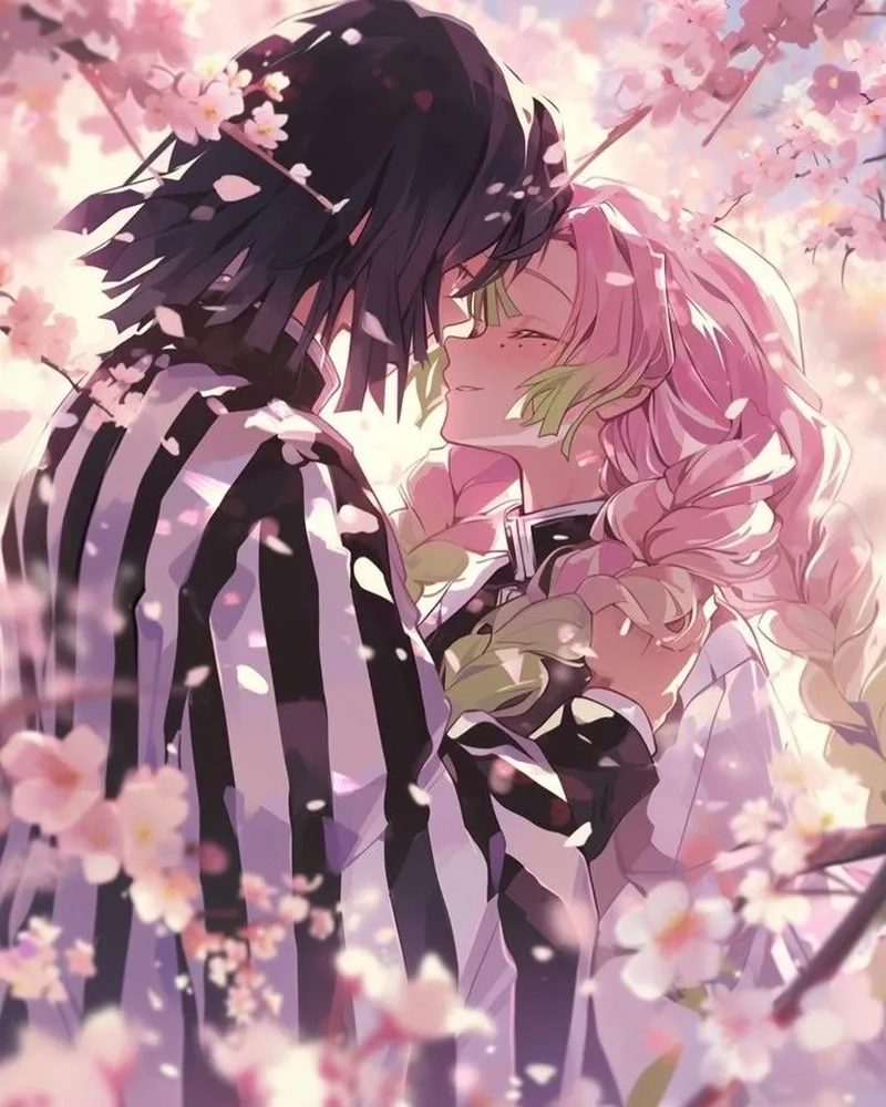 Ảnh đôi Obanai x Mitsuri cute làm tan chảy mọi trái tim