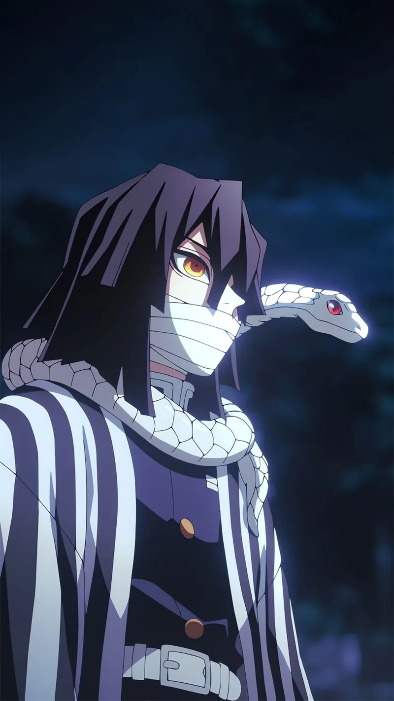 Khuôn mặt thật của Iguro Obanai face khiến fan xúc động