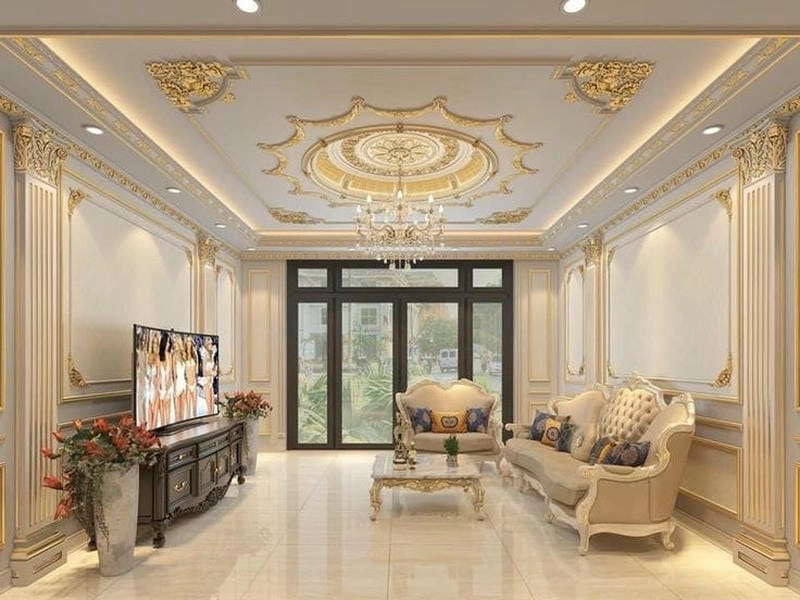 mẫu trần nhà đẹp 2023 thiết kế tinh tế nổi bật