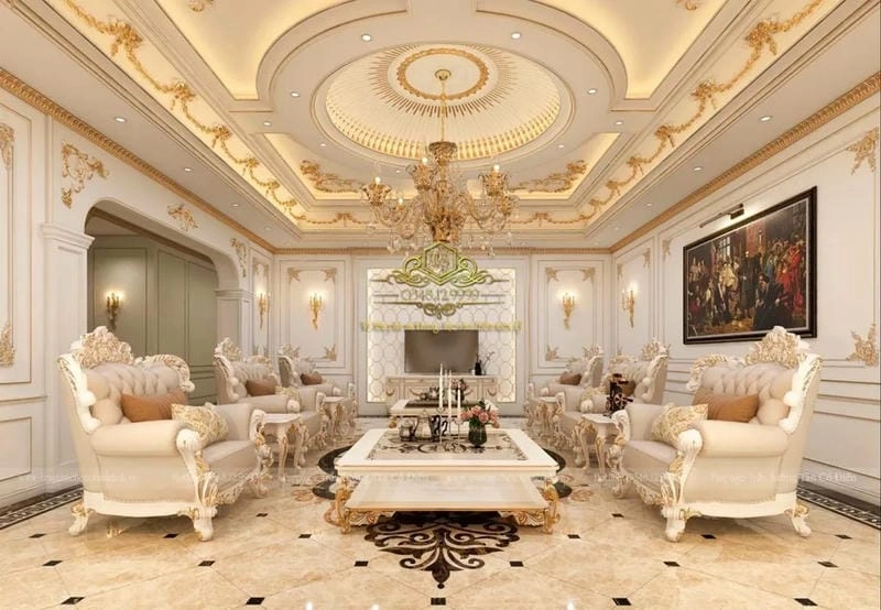 các mẫu đắp phào chỉ trần nhà thiết kế tỉ mỉ công phu