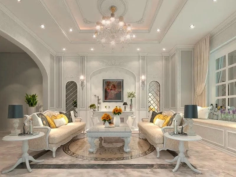 mẫu sơn phào chỉ trần nhà đẹp lựa chọn cho nhà hiện đại