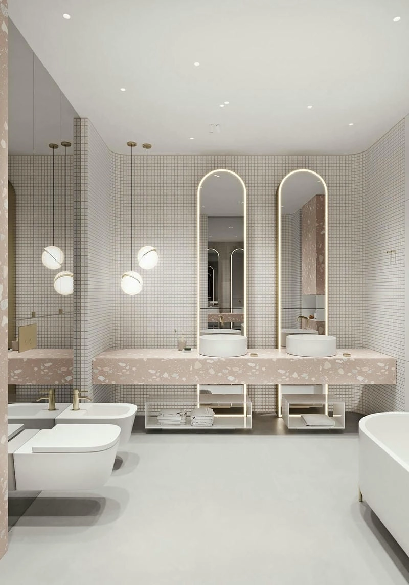 mẫu cửa kính nhà tắm tinh tế mở rộng không gian