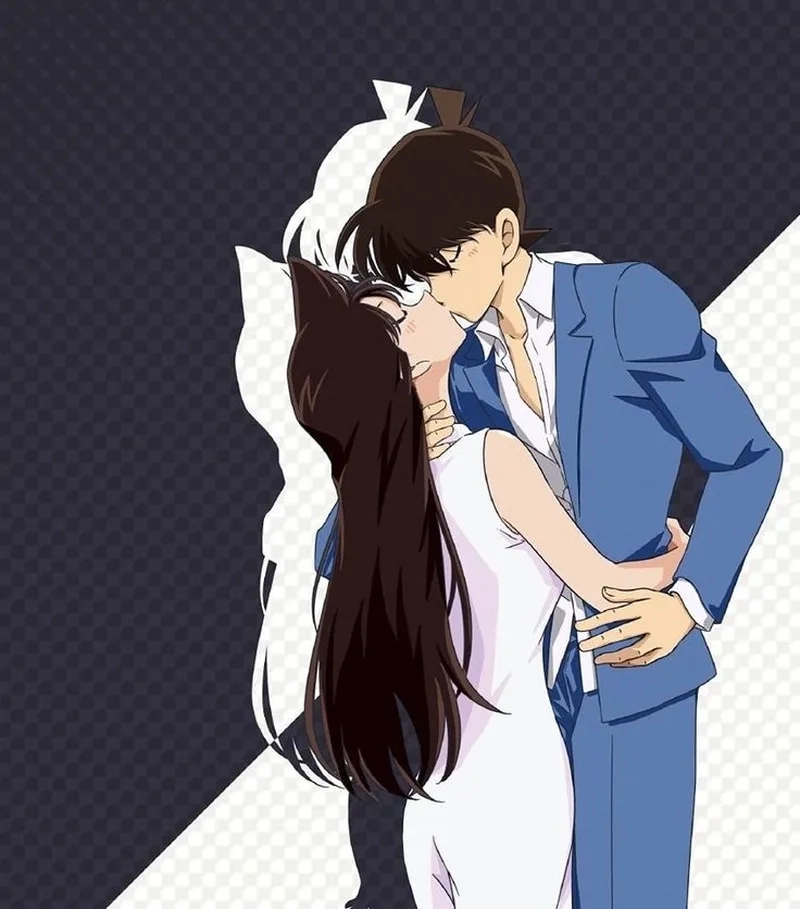 Hướng dẫn cách vẽ Ran Mori và Shinichi đơn giản