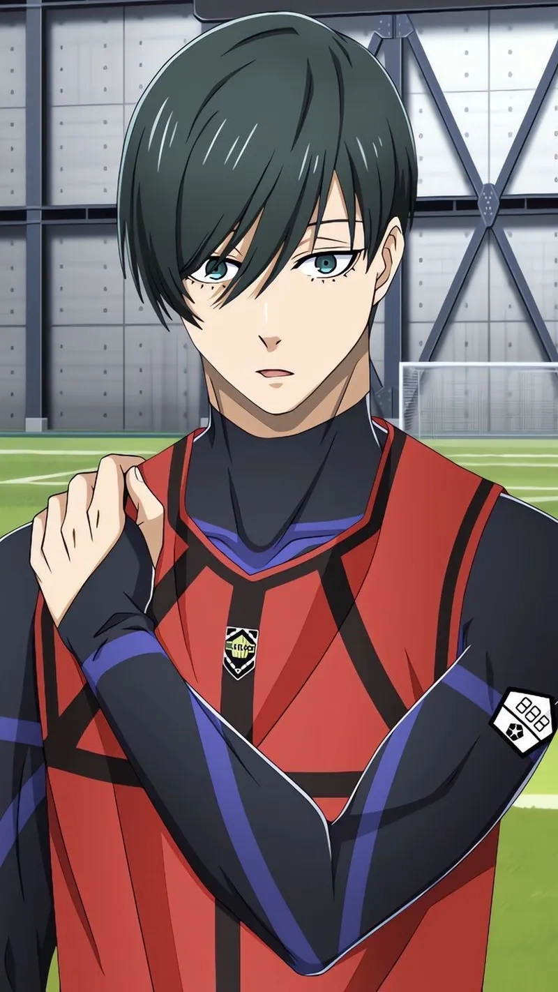 Chiều cao Rin Itoshi giúp anh nổi bật giữa các cầu thủ khác