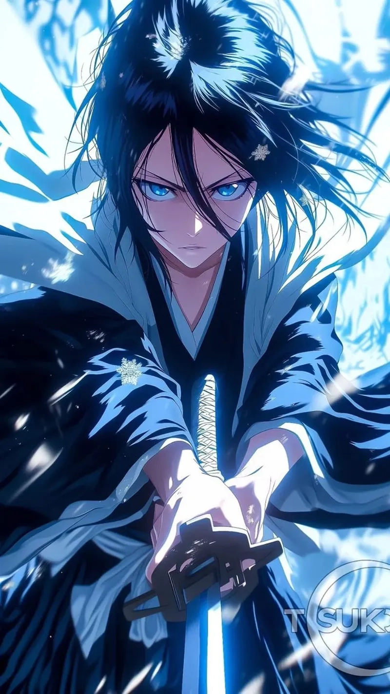 Hình ảnh Rukia với khí chất lạnh lùng cuốn hút mọi ánh nhìn