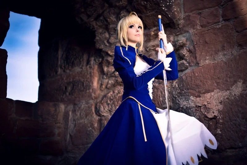 Saber Fate cosplay xuất hiện nhiều trong các lễ hội anime