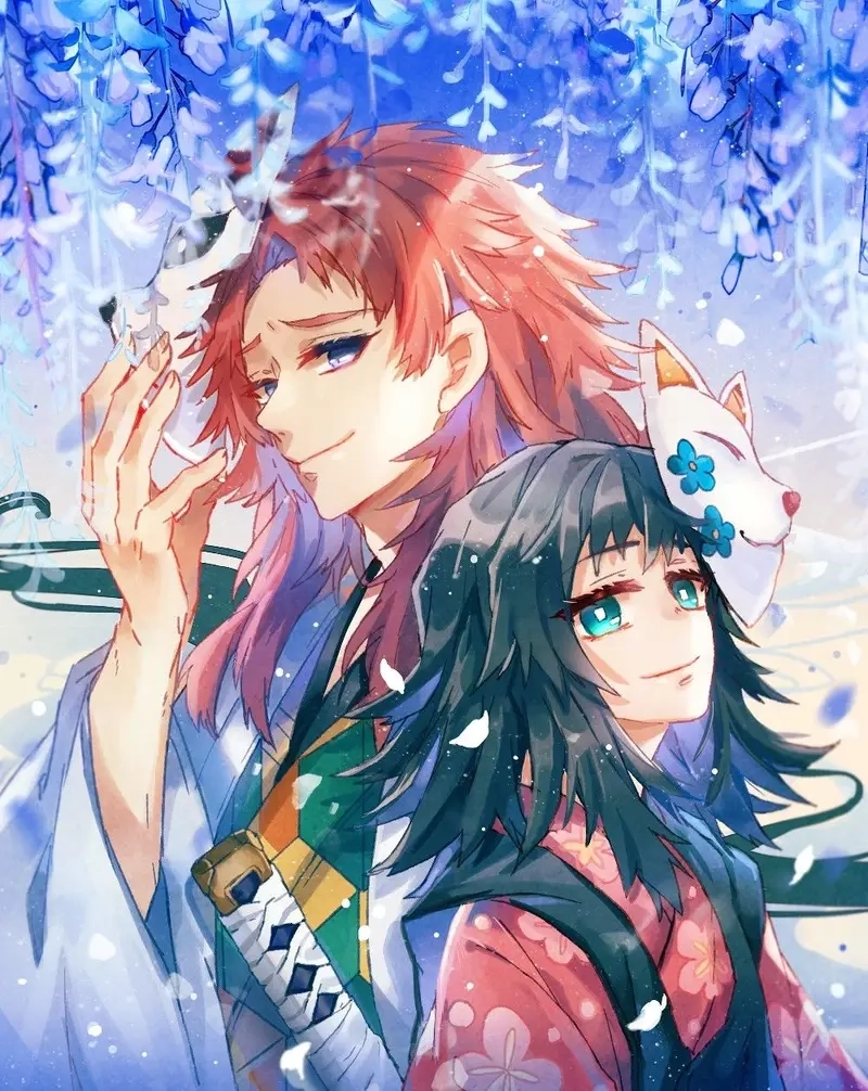 Sabito x Makomo là đôi bạn gắn bó trong những ngày luyện tập nghiêm khắc