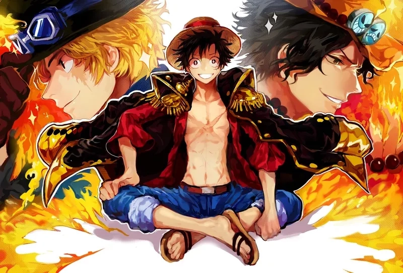 Cặp ba Ace x Luffy x Sabo đầy tình thân