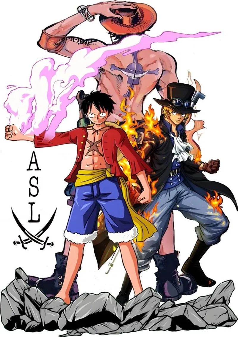 Tinh cảm anh em giữa Luffy Ace và Sabo