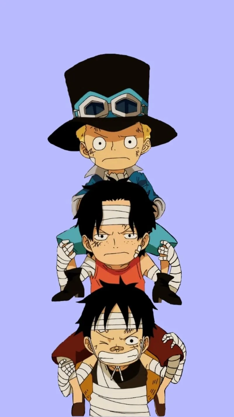 Khoảnh khắc đáng yêu của Luffy Ace Sabo cute