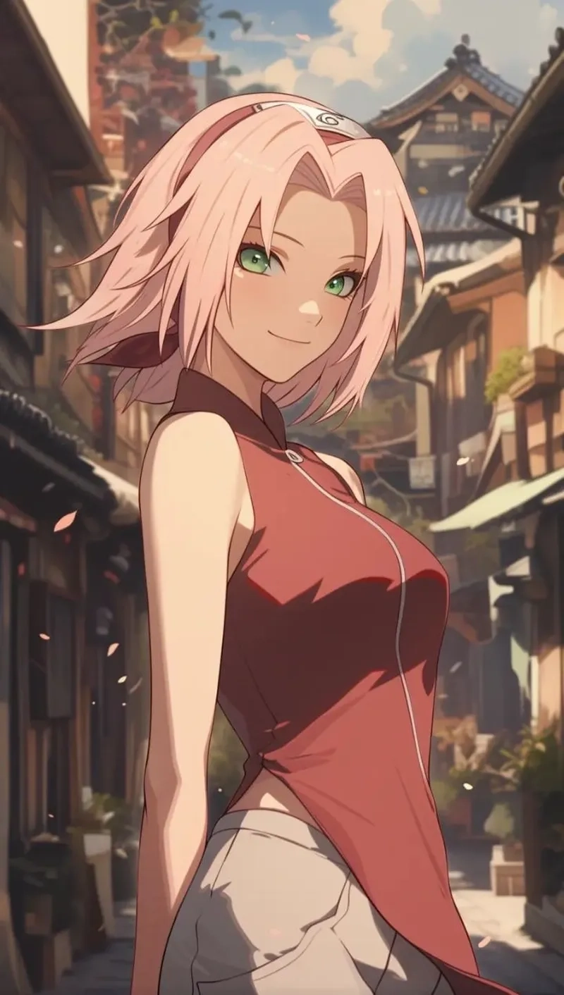 Mái tóc dài quyến rũ của Sakura Haruno long hair