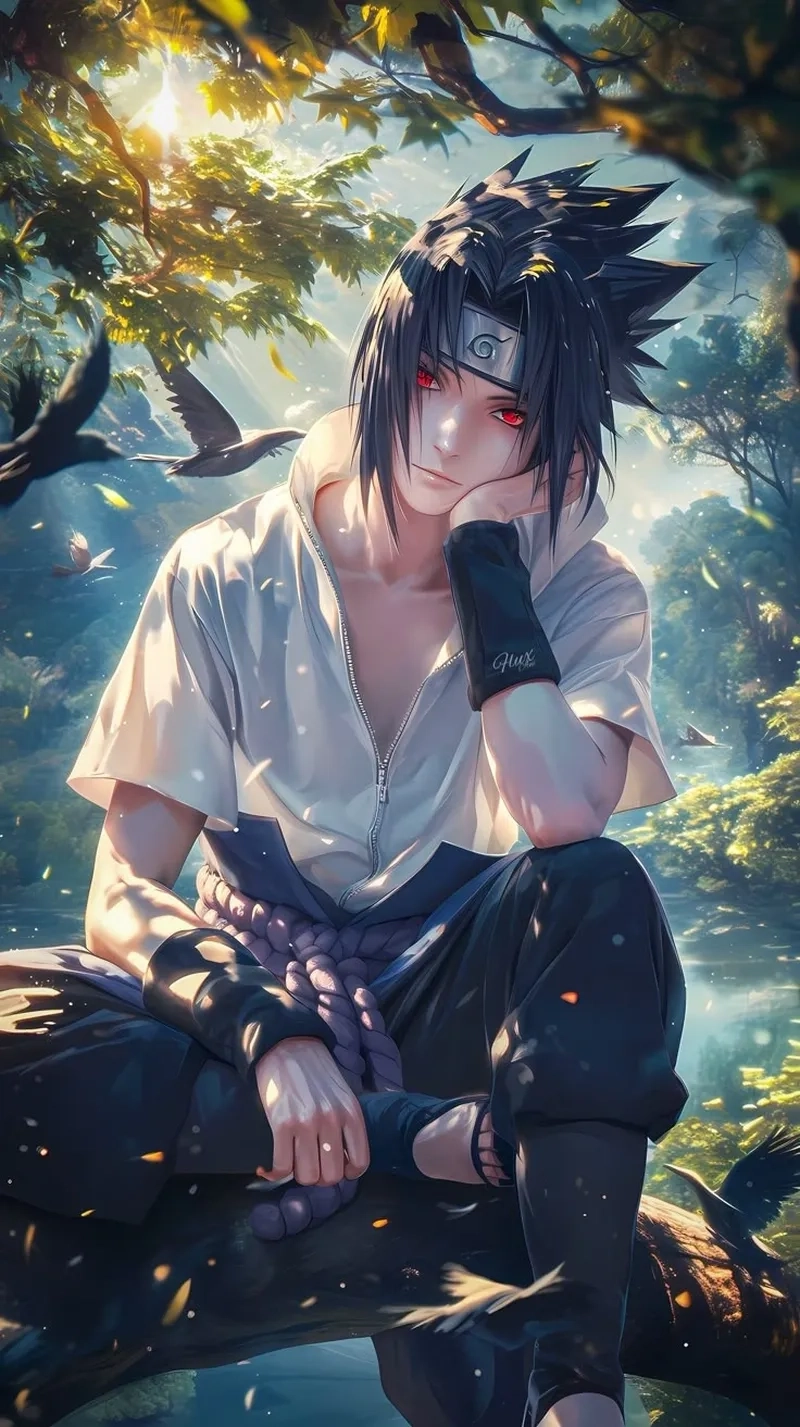 Anime sasuke uchiha luôn thể hiện thần thái cuốn hút