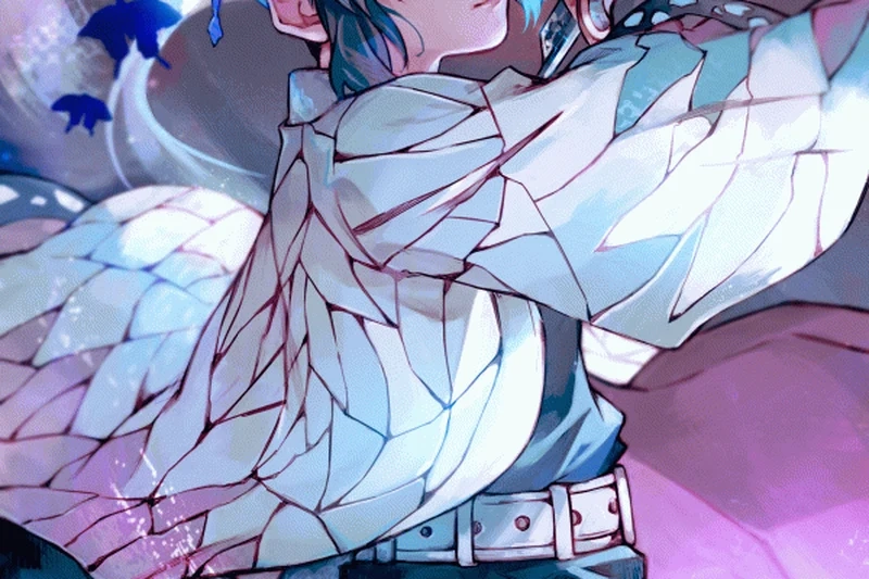 Ảnh Shinobu ghi lại nét đẹp nhẹ nhàng nhưng mạnh mẽ của Trùng Trụ với ánh mắt đầy khí chất