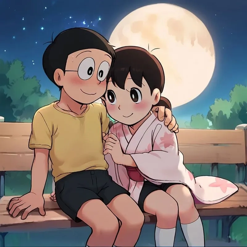 Cùng cười với những khoảnh khắc ngọt ngào của hình ảnh Nobita và Shizuka cute