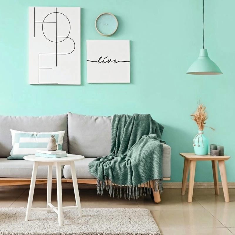 màu sơn nhà xanh ngọc nâng tầm mẫu sơn nhà màu xanh ấn tượng