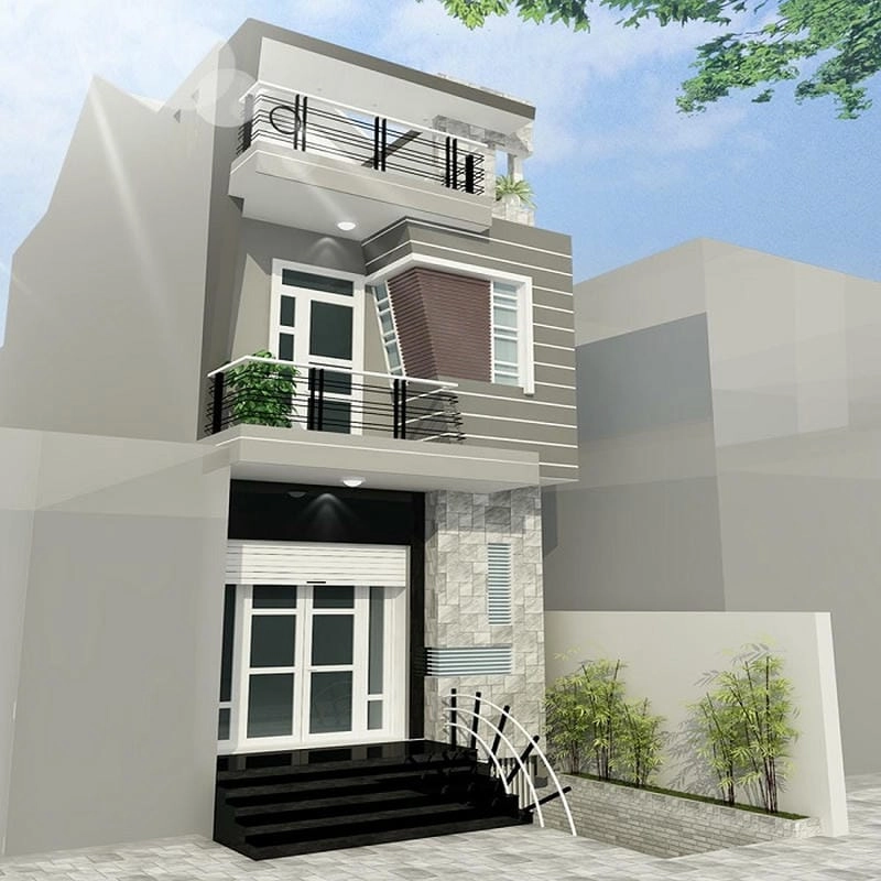 sơn nhà màu xám sáng làm bừng sáng mẫu sơn nhà màu xám