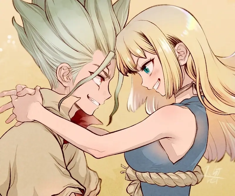 Tình bạn độc lạ giữa senku x gen gây sốt mạng xã hội