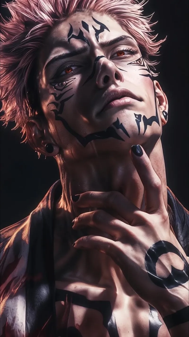 Ảnh Sukuna 4 tay với tư thế tấn công cực kỳ áp đảo