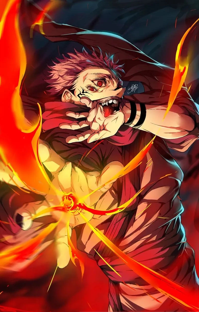 Bộ ảnh Sukuna eyes thể hiện quyền lực và sát khí đáng sợ