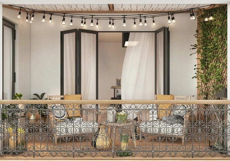 Biến tấu không gian với trang trí ban công chill