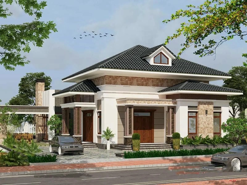 các mẫu nhà tân cổ điển đẹp đa dạng kiểu dáng cuốn hút