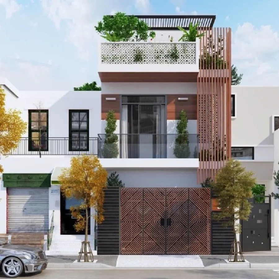 Tổng hợp các mẫu nhà ống 2 tầng 1 tum đẹp nhiều phong cách