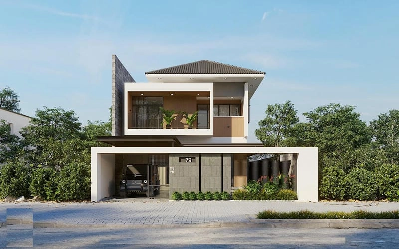 Gợi ý mẫu nhà ngang đơn giản hiện đại cuốn hút